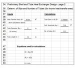 Excel Template for Shell and Tube Heat Exchanger Design prelim p2 US units