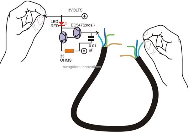 Testeur De Continuité Fil 9V Avec Buzzer - Détecteur De Circuit, Alarme Sonore Et Lumineuse