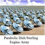 parabolic dish stirling engine array