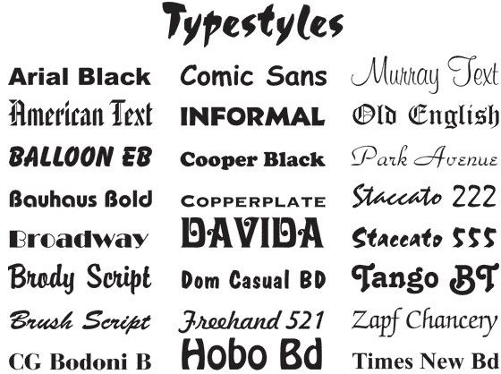 A Font Styles