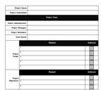 screenshot of project sign-off template for closing phase of project