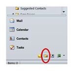 how to change folder list in outlook