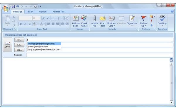 How to delete outlook cached email addresses