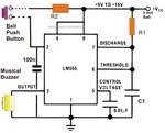 Simple IC 555 Door Bell Circuit Diagram, Image