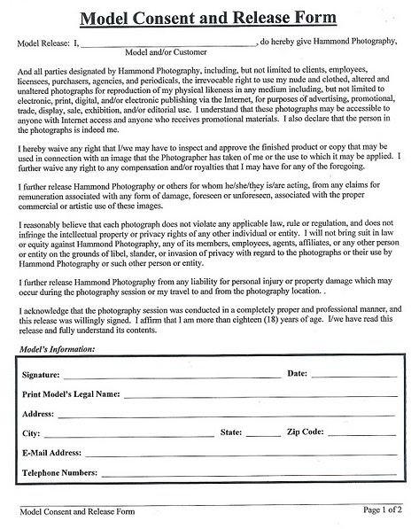 legal release form