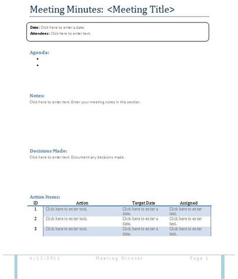 How to write official meeting minutes