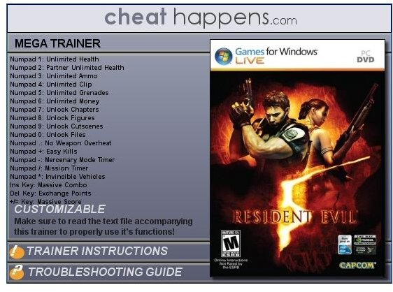 Trainer, Unlockables and Resident Evil 5 PC Cheats