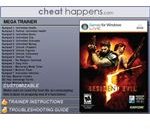 Resident Evil 5 PC Cheats: Trainer Screen