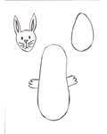 Pre-Cut Easter Bunny with Egg Pieces