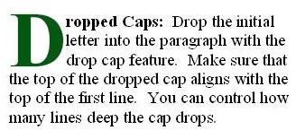 Initial Caps Examples Raised Dropped Adjacent Step by Step Instructions To Use Initial Caps 