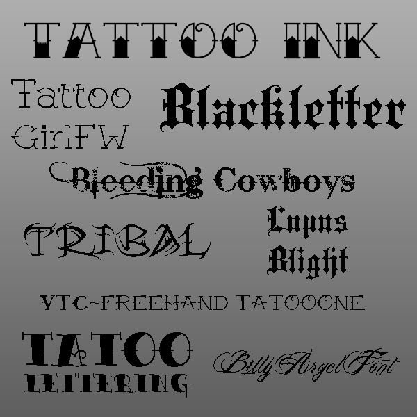 Bold Tattoo Fonts