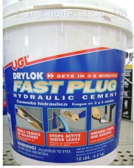 Hydraulic Cement For Leak Repairs