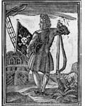 pirate stede bonnet- 1725 woodcut- known for fashionable dress