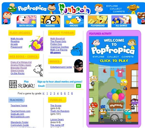 childhood game websites