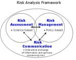 The relationship between the three components of risk analysis.