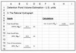 Pond Volume by Rational Hydrograph