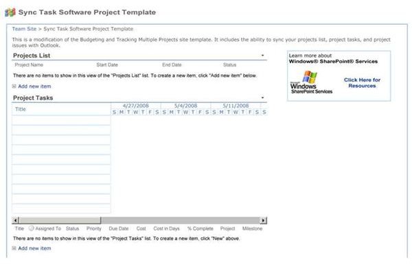 Change Management Template For Sharepoint 2007