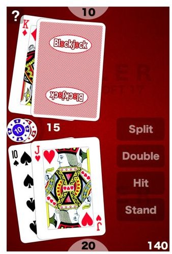 hands. There are four different strategies: Blackjack strategy card