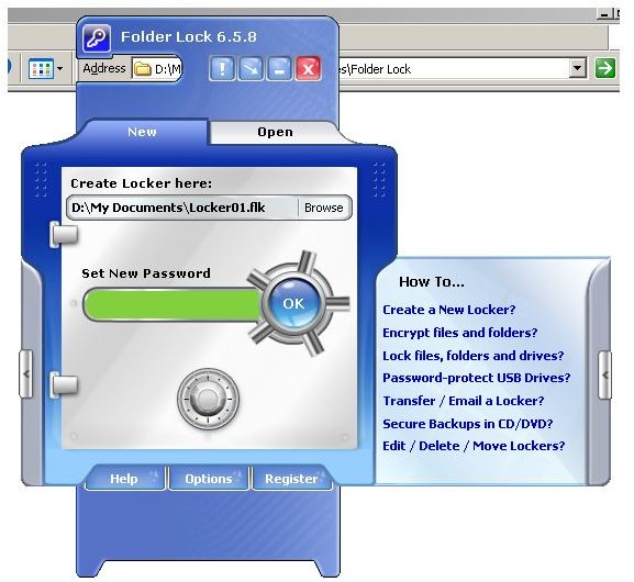 windows how to lock a folder