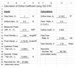 Excel Template for Orifice Coefficient Calculation