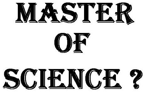 Master Of Science Degree Program