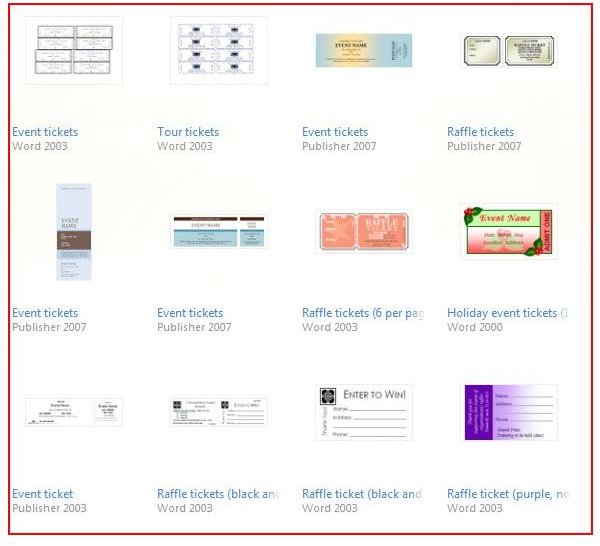 Create Raffle Tickets In Word
