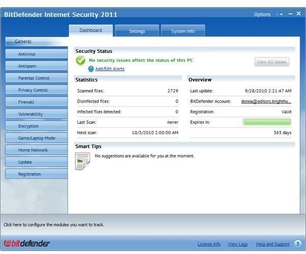 Features in BitDefender 2011