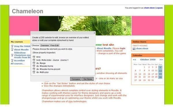 Chameleon demo site