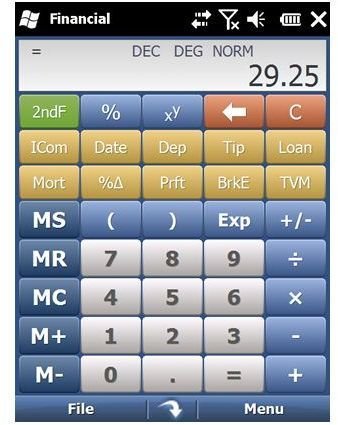 Panoramic Financial Calculator screenshot