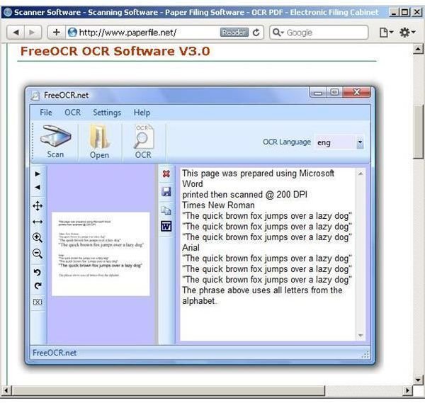 hp free ocr software