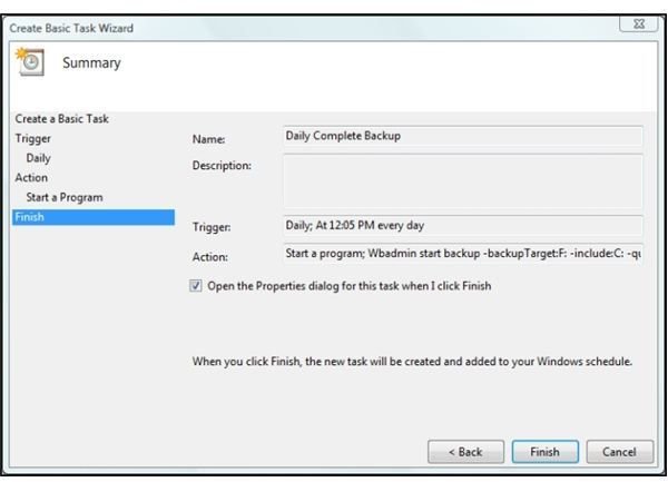 Task Summary Dialog