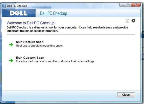 Scan Methods using Dell PC Checkup