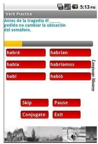 Learning Spanish with Android - Spanish Verb