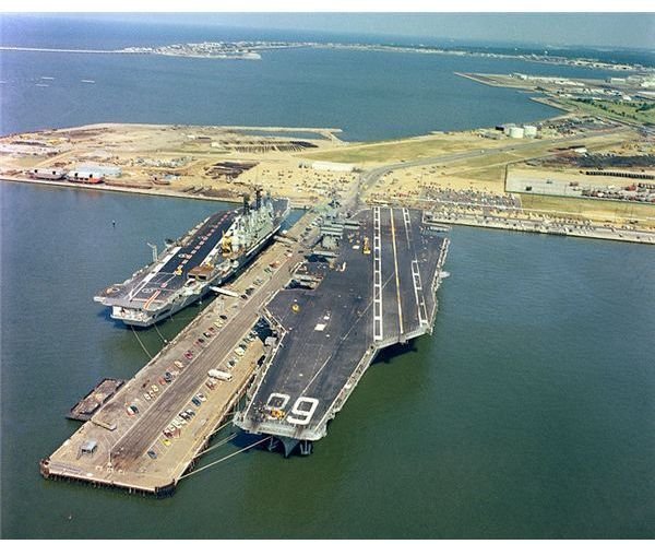 HMS Ark Royal and Nimitz by US Navy