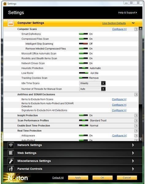 New Settings for Norton Internet Security 2011 to Consider
