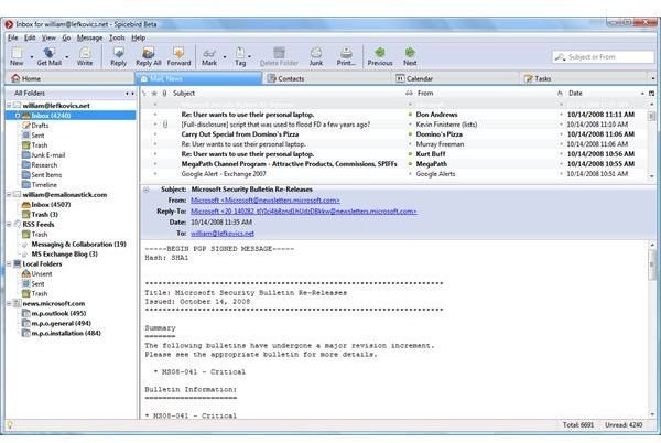 Figure 10 - Mail Inbox View