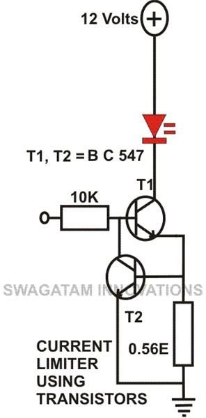 Transistor Circuits, Current Limiter, circuit image