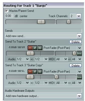 Track routing the featured track