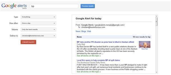 Get Keyword-based Email Updates from Google