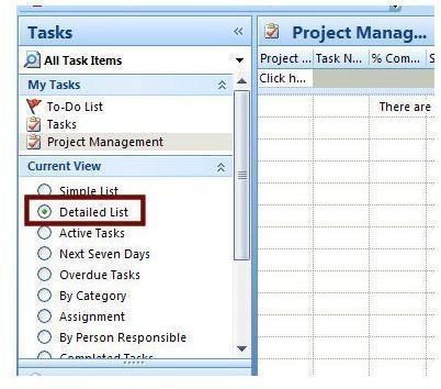 How to Add a New Project Task in Microsoft Outlook 2007
