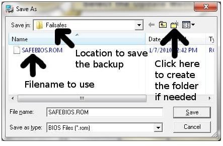 BIOS Backup &ndash; Saving the file (click to expand)