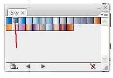 Adobe Illustrator CS3 Menu - blue gradient snowflakes menu - gradient box