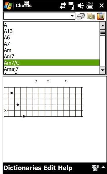 Using A Windows Mobile Guitar Chords App