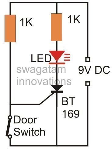 Door Intrusion Monitor Circuit Diagram, Image