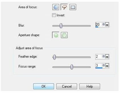 Control the Depth of Field settings