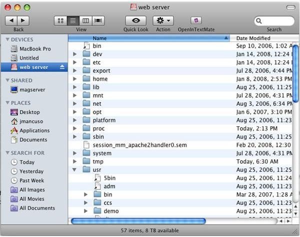 Loads drive share to finder