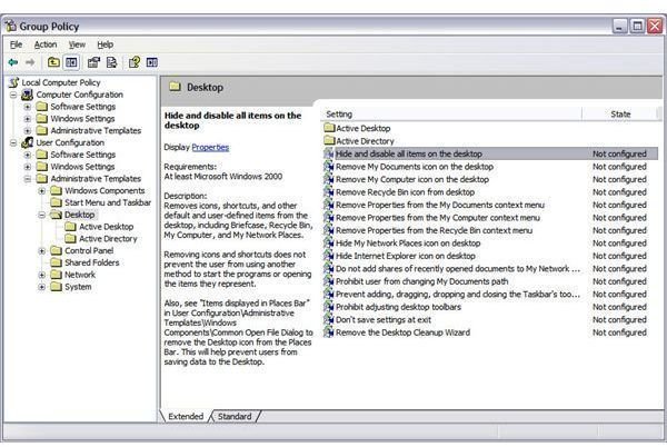 How to Lock Down Your Desktop in Windows XP - Recommended Settings