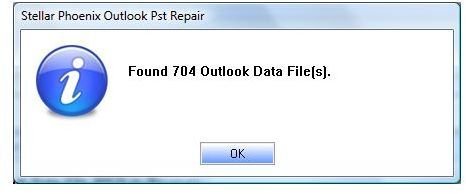 Figure 9: Outlook Data Files Found