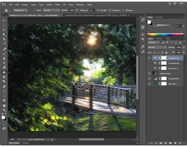 Using Fill and Adjustment Layers for Non-Destructive Editing in Photoshop CS6