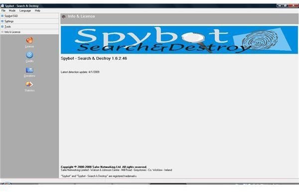 spybot search destroy spyware